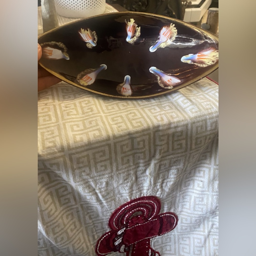 Pfaltzgraff brown drip glaze stoneware serving dish